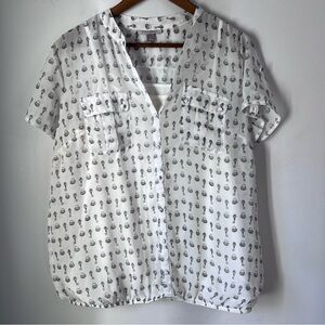 Roz & Ali Top Sheer with Tank Key & Lock Womens Size Large